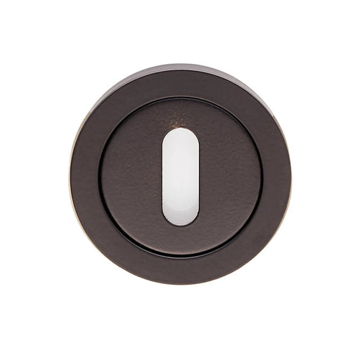 Escutcheon - Lock Profile - Screw-On Round Rose - Matt Black