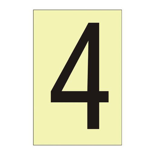 Character '4' - Photoluminescent Vinyl - 50mm - Min Order 6
