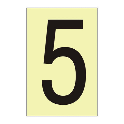 Character '5' - Photoluminescent Vinyl - 50mm - Min Order 6