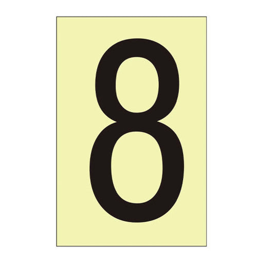 Character '8' - Photoluminescent Vinyl - 50mm - Min Order 6