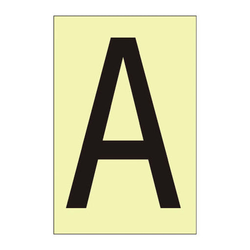 Character 'A' - Photoluminescent Vinyl - 50mm - Min Order 6