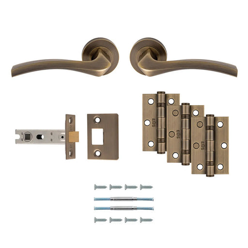 Sines Latch Pack - Ultimate Door Pack - Antique Brass