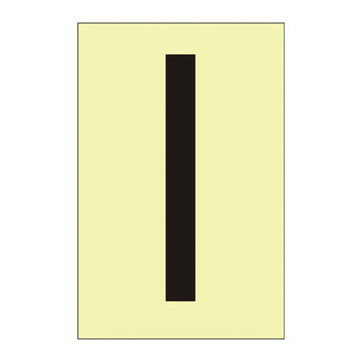 Character 'I' - Photoluminescent Vinyl - 50mm - Min Order 6
