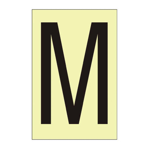 Character 'M' - Photoluminescent Vinyl - 50mm - Min Order 6