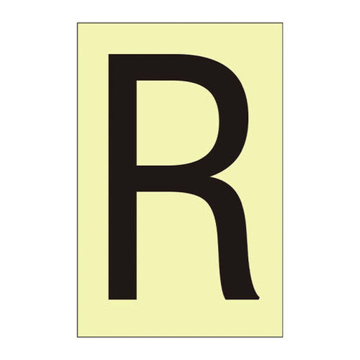 Character 'R' - Photoluminescent Vinyl - 50mm - Min Order 6