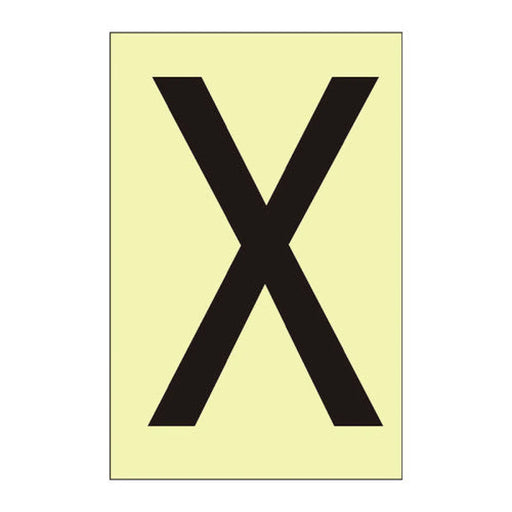 Character 'X' - Photoluminescent Vinyl - 50mm - Min Order 6