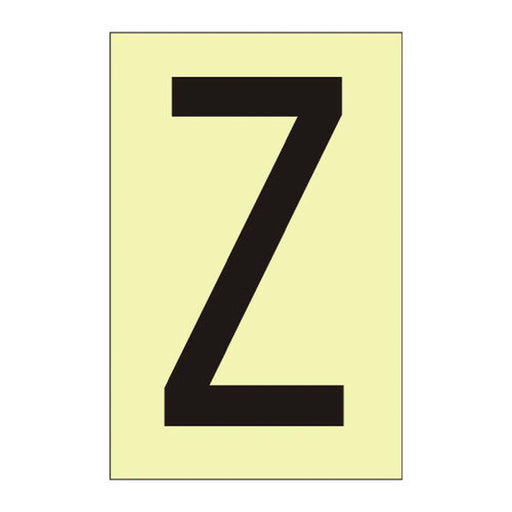 Character 'Z' - Photoluminescent Vinyl - 50mm - Min Order 6