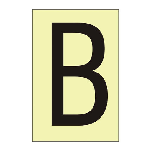 Character 'B' - Photoluminescent Vinyl - 75mm - Min Order 6