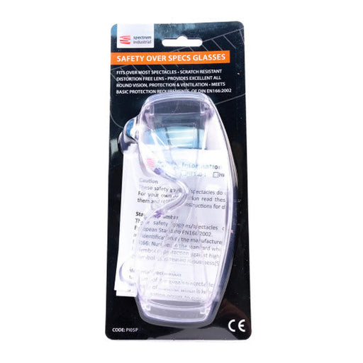 General Purpose Cover Spectacles - Clear Lens - Min Order 4