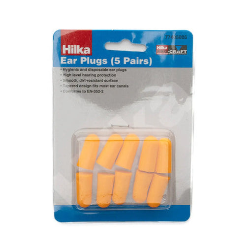 Disposable Ear Plugs - Pack of 5 Pairs - Min Order 4