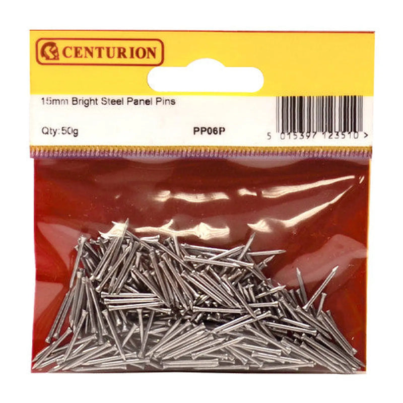 15mm Steel Panel Pins - Pack of 5