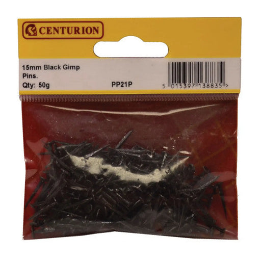 15mm Black Gimp Pins  (50g) - Pack of 5