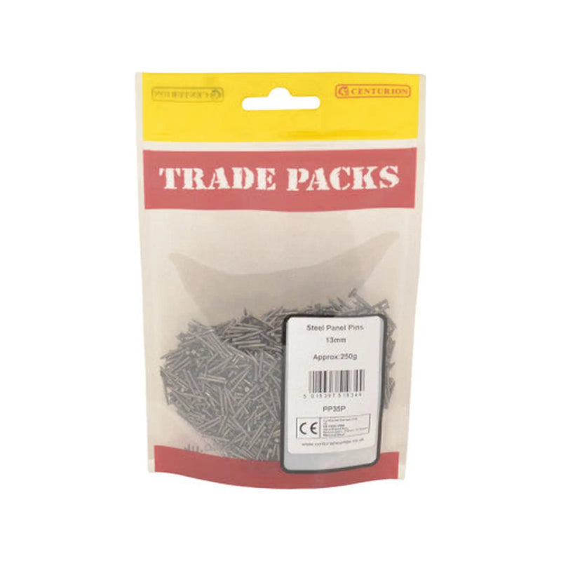 Panel Pins - Steel - 13mm - (250g Pack) - Pack of 5