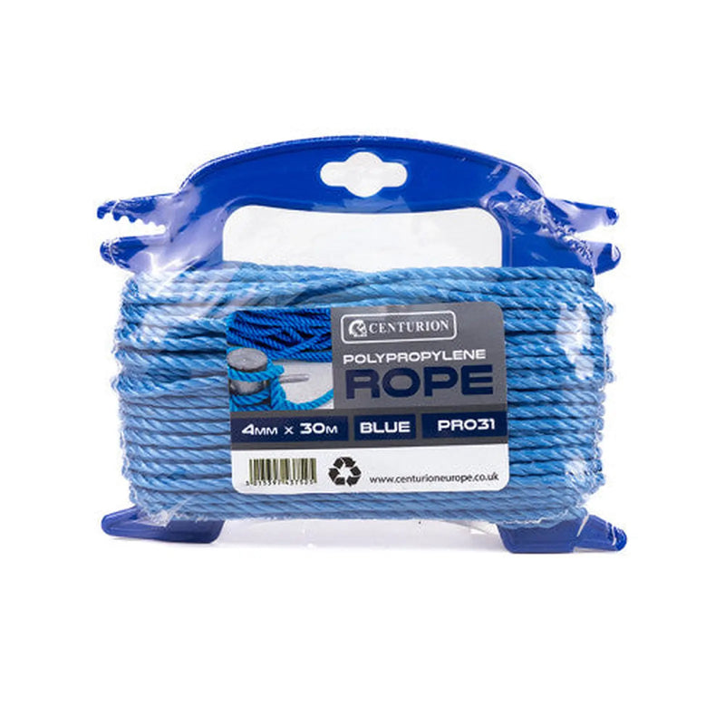 4mm x 30m Polypropylene Rope, Blue - Pack of 3