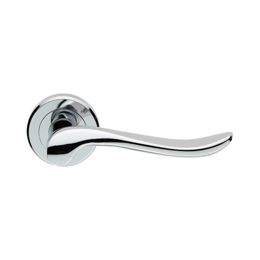 Verdun Lever On Sprung Screw-On Round Rose - Retail Pack - Polished Chrome