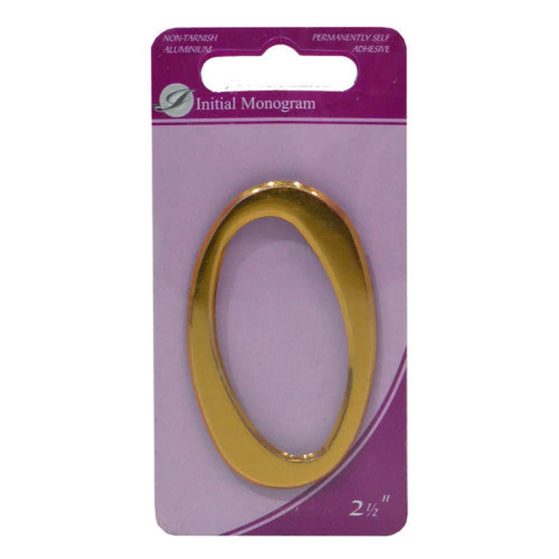 2 1/2" Gold Effect Pullman Numeral 0 - Pack of 5