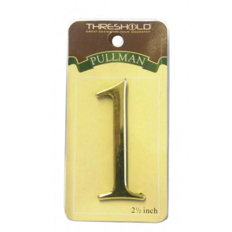 2 1/2" Gold Effect Pullman Numeral 1 - Pack of 5