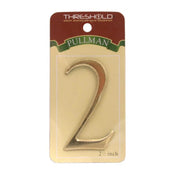 2 1/2" Gold Effect Pullman Numeral 2 - Pack of 5
