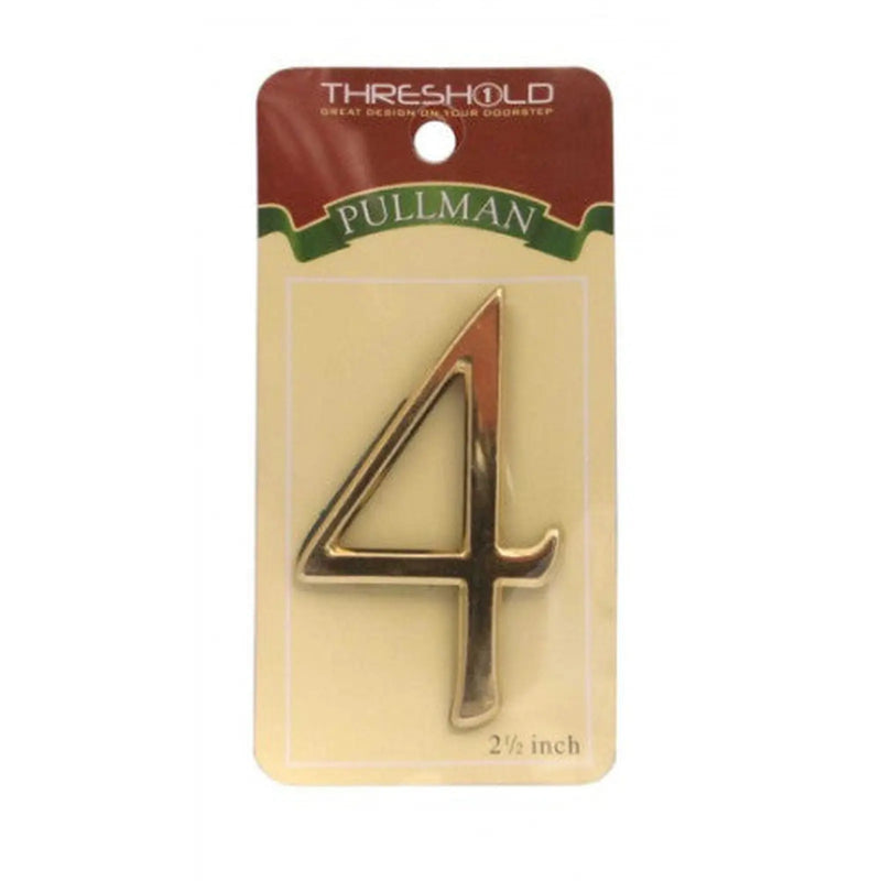 2 1/2" Gold Effect Pullman Numeral 4 - Pack of 5