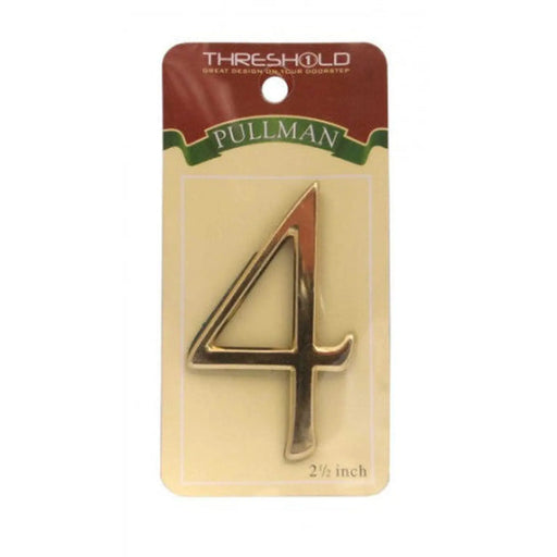 2 1/2" Gold Effect Pullman Numeral 4 - Pack of 5