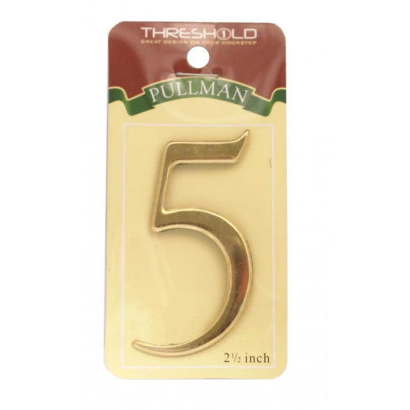 2 1/2" Gold Effect Pullman Numeral 5 - Pack of 5