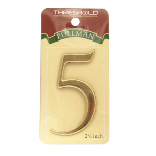 2 1/2" Gold Effect Pullman Numeral 5 - Pack of 5