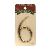 2 1/2" Gold Effect Pullman Numeral 6 - Pack of 5