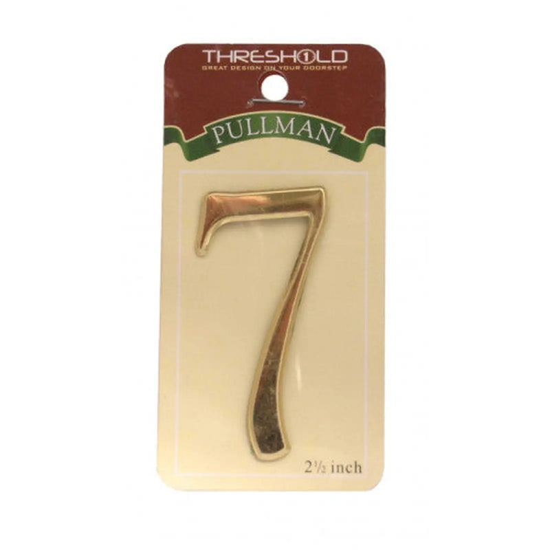 2 1/2" Gold Effect Pullman Numeral 7 - Pack of 5