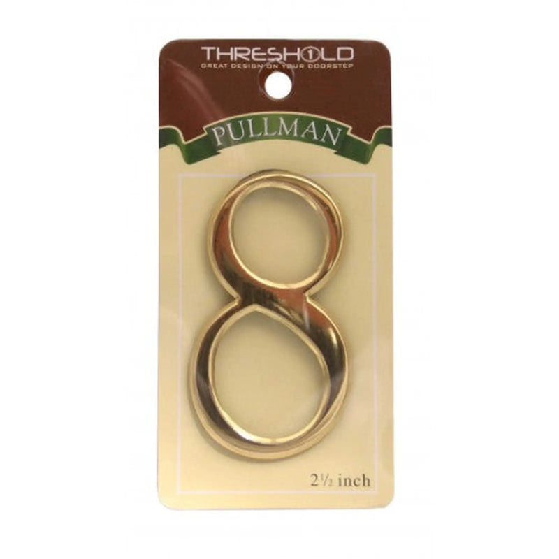 2 1/2" Gold Effect Pullman Numeral 8 - Pack of 5