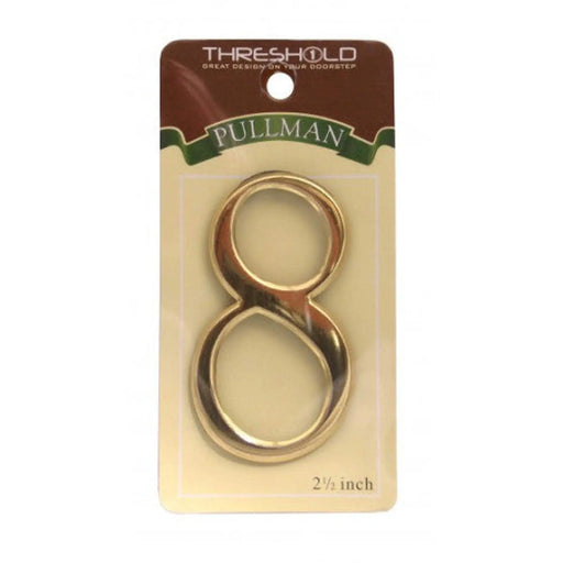2 1/2" Gold Effect Pullman Numeral 8 - Pack of 5
