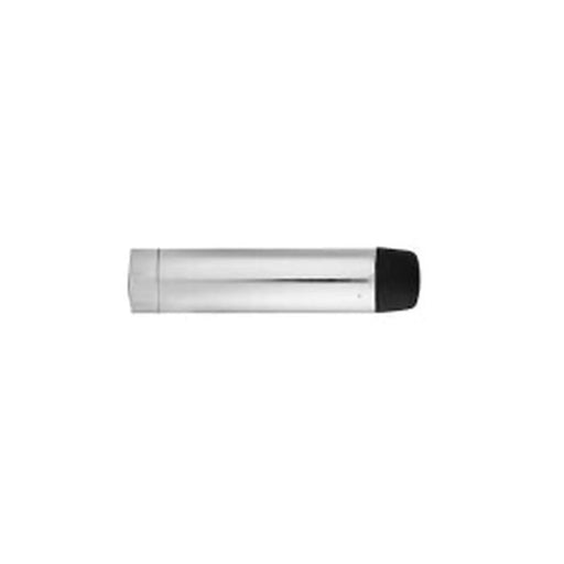Wall Mounted Cylinder Doorstop - Satin Chrome 64mm