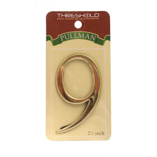 2 1/2" Gold Effect Pullman Numeral 9 - Pack of 5