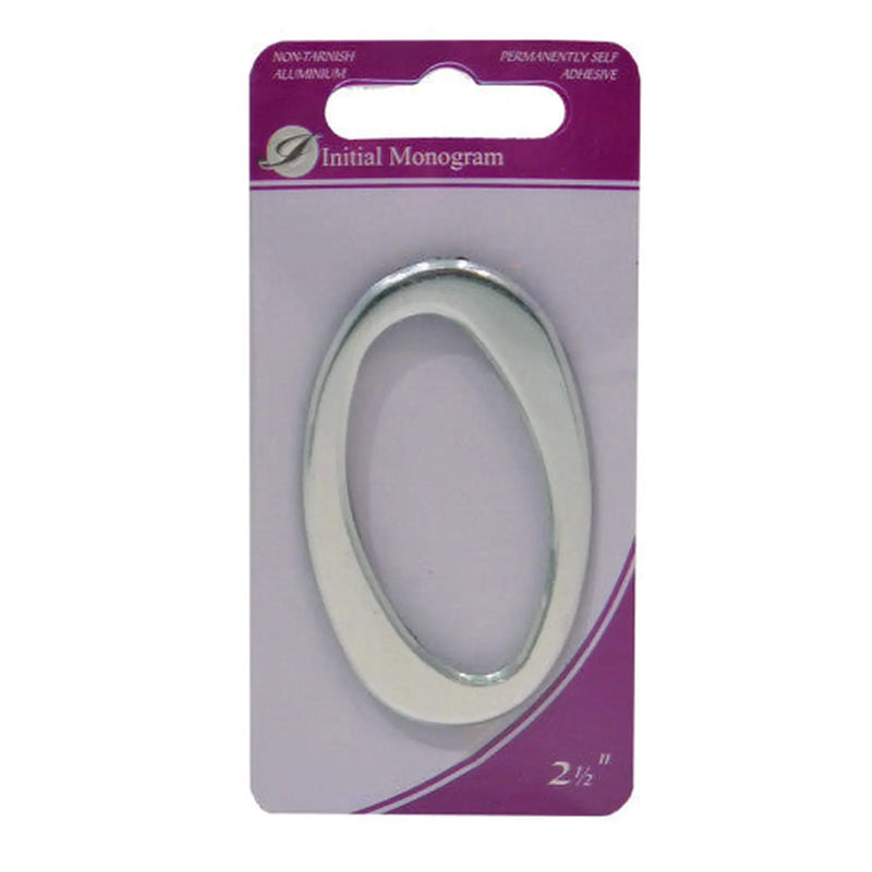 2 1/2" Silver Effect Pullman Numeral 0 - Pack of 5