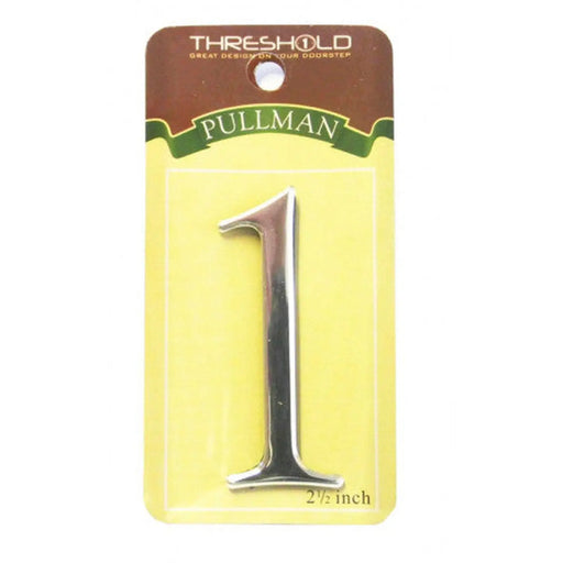 2 1/2" Silver Effect Pullman Numeral 1 - Pack of 5