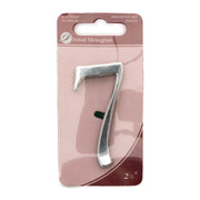 2 1/2" Silver Effect Pullman Numeral 7 - Pack of 5