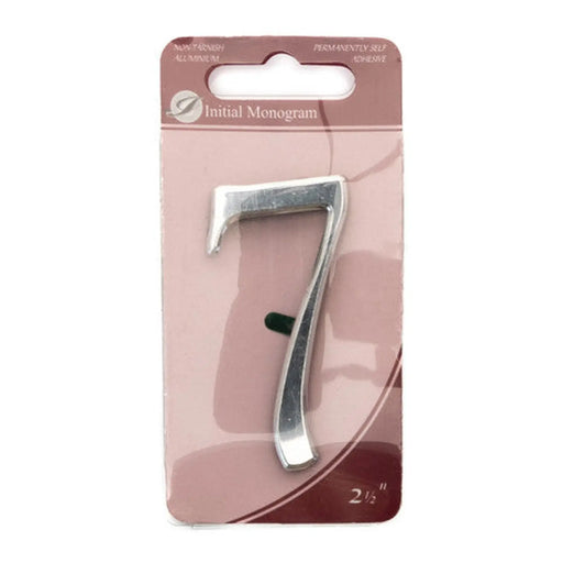 2 1/2" Silver Effect Pullman Numeral 7 - Pack of 5
