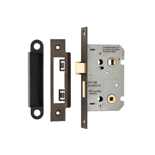 64Mm Bathroom Lock - 5Mm Follower - 57Mm C/C - Radius - Matt Bronze