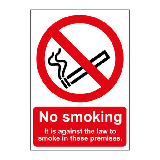Against the law smoking 1.2mm Recyclable PP(148 x 210mm) - Min Order 2
