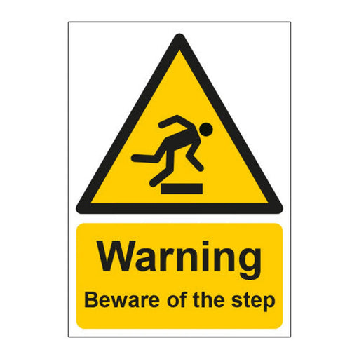Danger beware of the step 1.2mm Recyclable PP (148 x 210mm) - Min Order 2