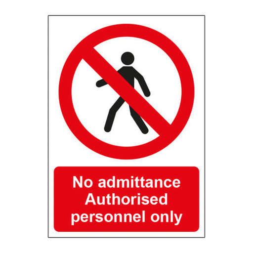 No admittance 1.2mm Recyclable PP (148 x 210mm) - Min Order 2