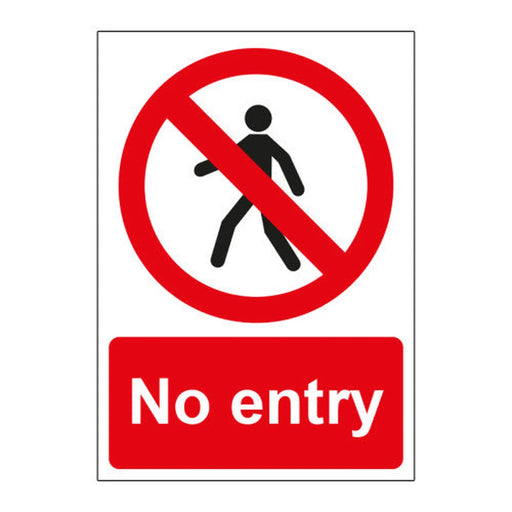 No entry 1.2mm Recyclable PP (148 x 210mm) - Min Order 2