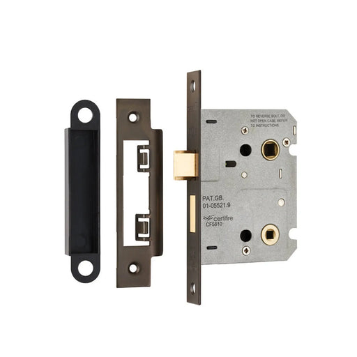 76Mm Bathroom Lock - 5Mm Follower - 57Mm C/C - Square - Matt Bronze