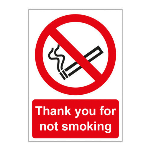 Thanks for not smoking 1.2mm Recyclable PP (148 x 210mm) - Min Order 2