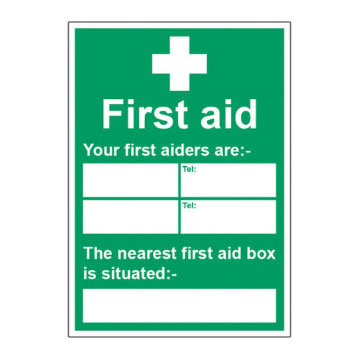 Your first aiders 1.2mm Recyclable PP (148 x 210mm) - Min Order 2