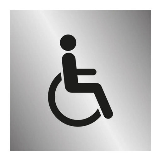 Disabled symbol 1.2mm Recyclable PPSILVER (100 x 100mm) - Min Order 4