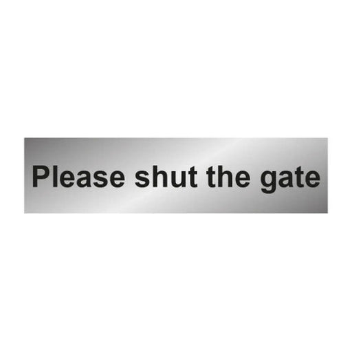 Shut gate 1.2mm Recyclable PP - SILVER (200 x 50mm) - Min Order 4