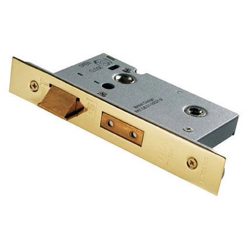 76Mm Heavy Duty Bathroom Lock - 5Mm Follower - 57Mm C/C - Radius - Stainless Brass
