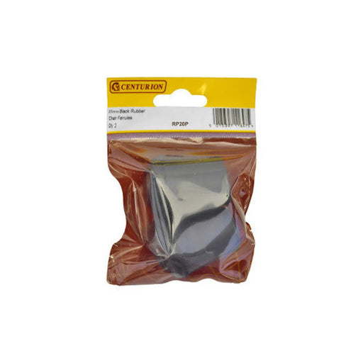 25mm Black Rubber Chair Ferrule (Pack of 2) - Pack of 5