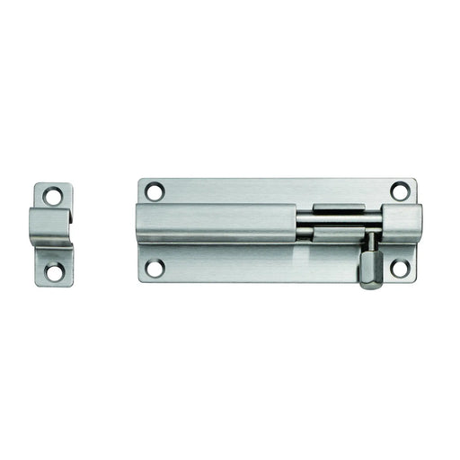 80 X 38Mm Straight Barrel Bolt - Satin Stainless Steel