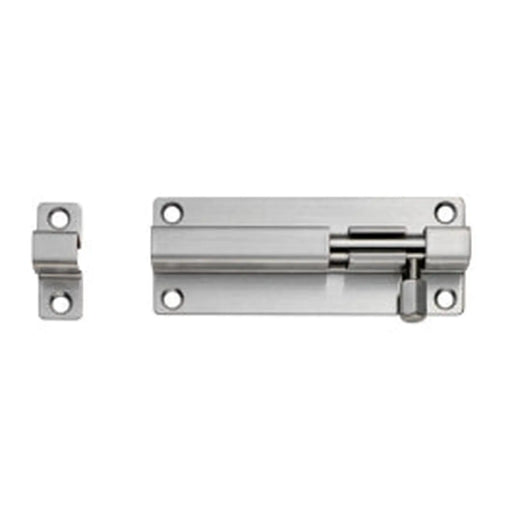 100 X 38Mm Straight Barrel Bolt - Satin Stainless Steel